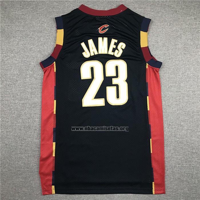 Camiseta Cleveland Cavaliers LeBron James NO 23 Mitchell & Ness 2008-09 Negro